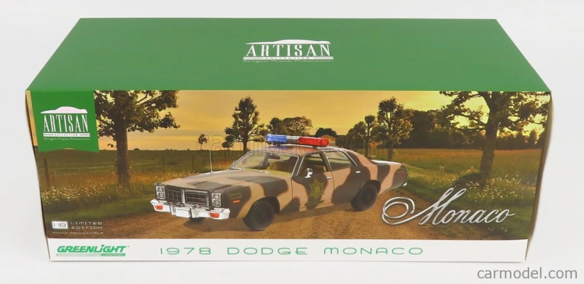 Greenlight Dodge Monaco Hazzard Police Hazzard County 1978 1:18 Camouflage