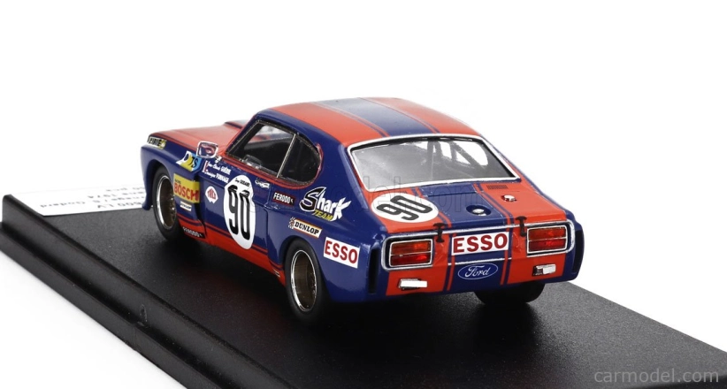 Trofeu Ford england Capri 2600 Lv 3.0l V6 N 90 24h Le Mans 1974 Jean Claude Guerie - Dominique Fornage - Serge Godard 1:43 Červená Modrá