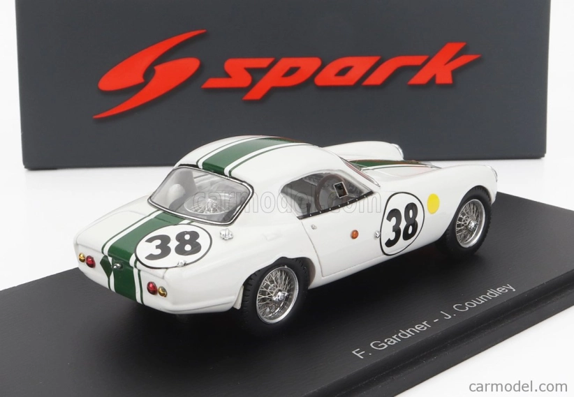 Spark-model Lotus Elite Mk14 Coventry Climax 1216cc Team Elite N 38 24h Le Mans 1963 F.gardner - J.coundley 1:43 Bílá Zelená