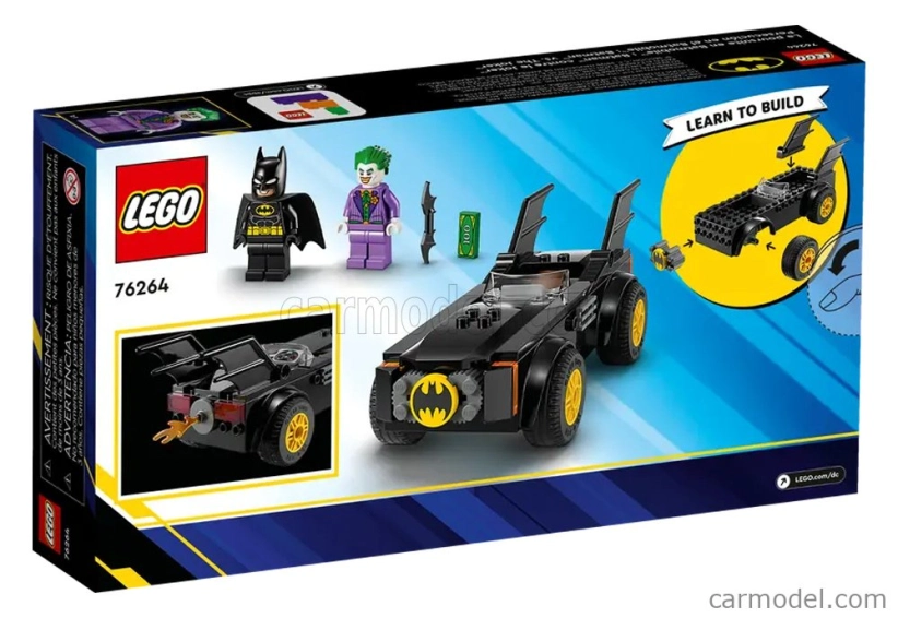 Lego Batman Lego - Batmobile - Batman Vs The Joker - 54 Pezzi - 54 Pieces Black
