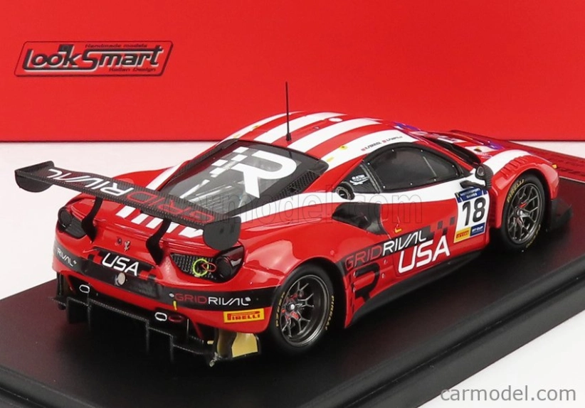 Looksmart Ferrari 488 Gt3 Usa Team N 18 1:43, vlajka USA