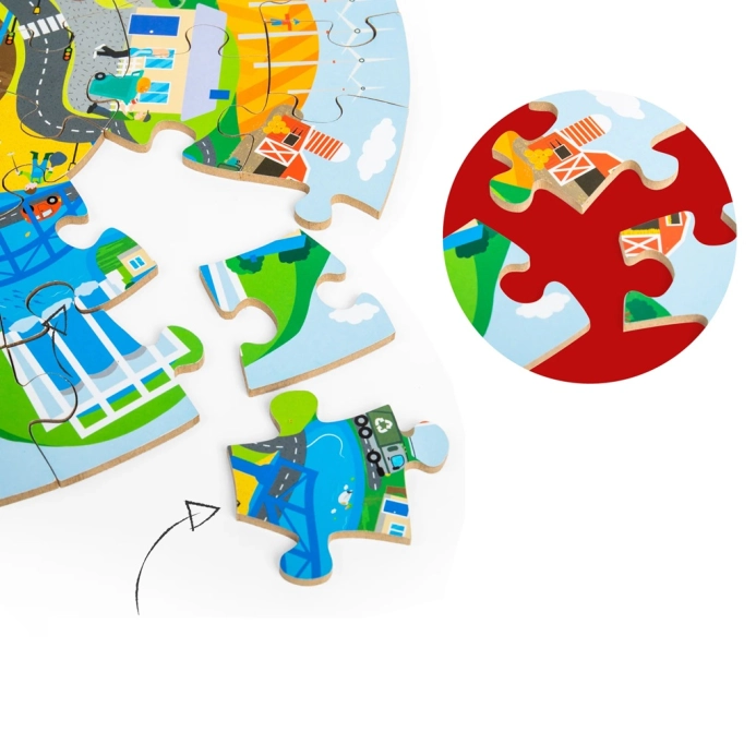 Bigjigs Toys Kruhové puzzle Recyklace