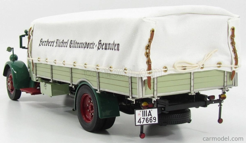 Cmc Mercedes Benz Lo2750 Truck With Tarpaulin - Cassone Telonato 1933 1:18 Zelená