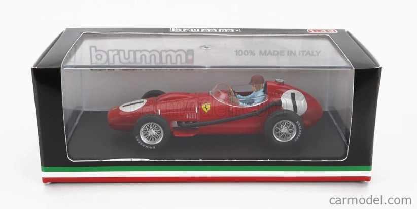 Brumm Ferrari F1 Dino 246 N 1 Winner British Gp 1958 P.collins - s figúrkou vodiča 1:43 červená