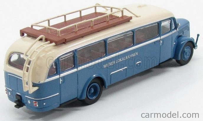 Brekina plast Saurer Bt4500 Autobus Wiener Lokalbahnen 1954 1:87 Světle Modrá Slonová Kost