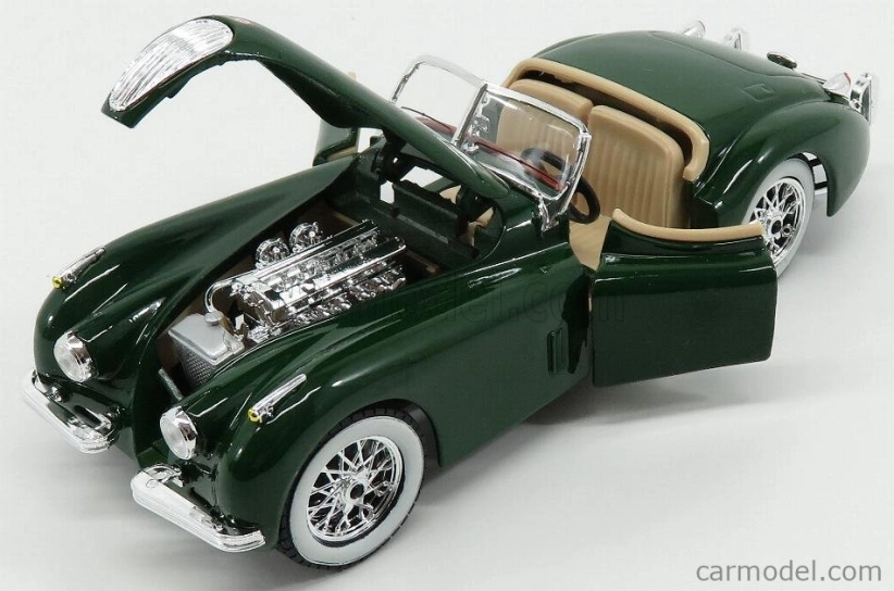 Bburago Jaguar Xk120 Cabriolet 1953 1:24 zelená