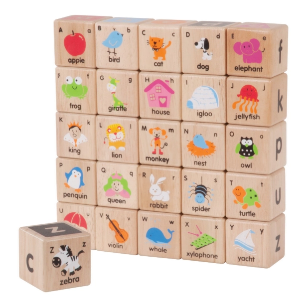 Wonderworld Drevené kocky ABC
