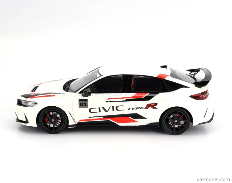 Truescale Honda Civic Type-r 2023 1:18 Bílá Červená