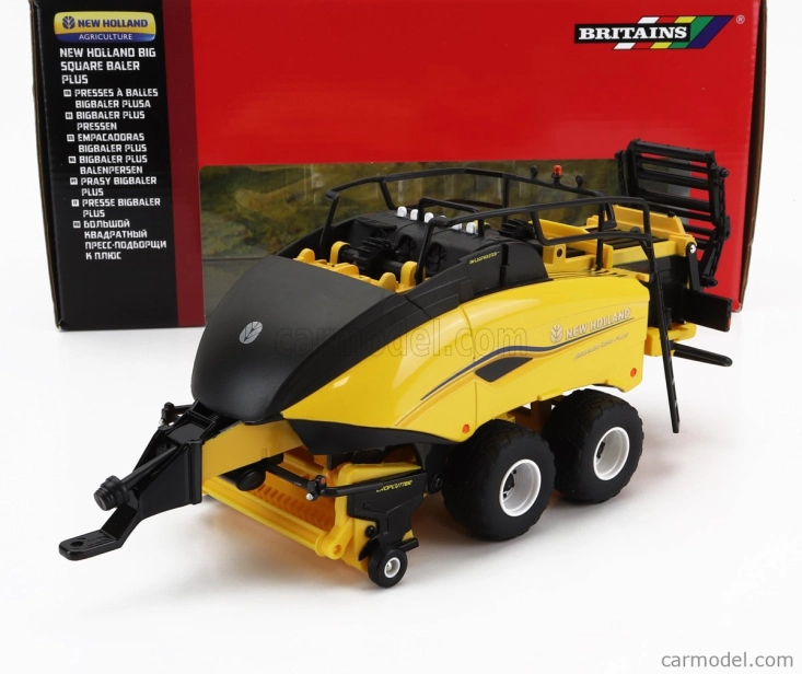 Britains New holland Trailer Veľký štvorcový lis Plus 1:32 žltý čierny