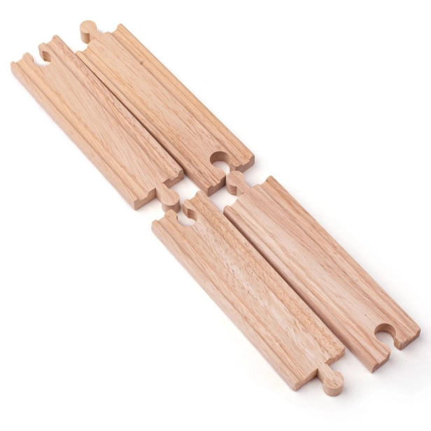 Bigjigs Rail Dlhé rovné koľaje 21 cm 4 ks - poškodené balenie