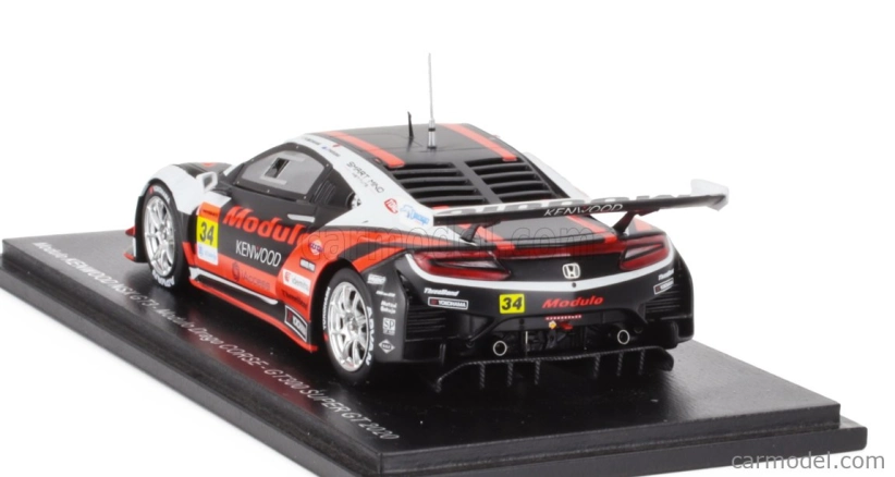 Spark-model Honda Nsx Gt3 Team Modulo Drago Corse N 34 Gt300 Class Super Gt 2020 Ryo Michigami - Jake Parson 1:43 Červená čierna biela