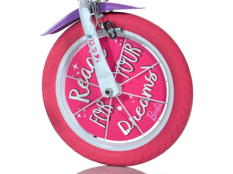 DINO Bikes - Detský bicykel 16" Barbie s košíkom