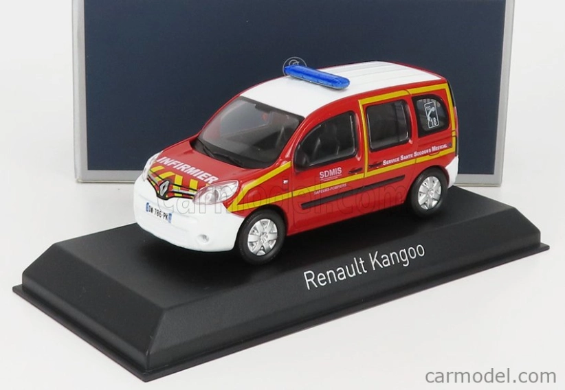Norev Renault Kangoo Infirmier Sssm Pompiers 2013 1:43 Červená biela žltá