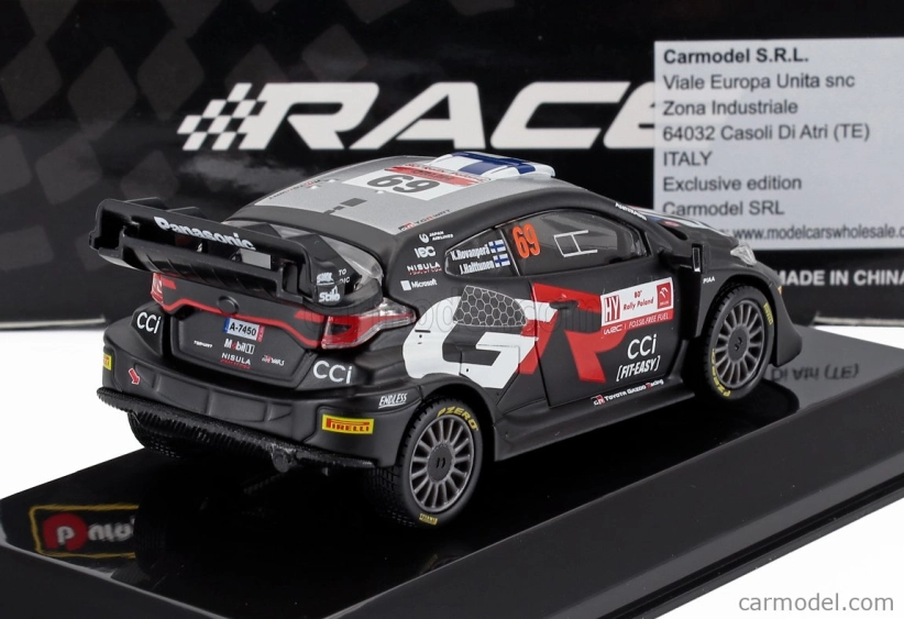 Bburago Toyota Yaris Gr Rally1 Hybrid Team Toyota Gazoo Racing Wrt (night Version) N 69 Rally 2024 Kalle Rovanpera - Jonne Halttunen 1:43 Black