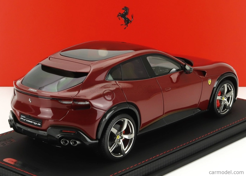 Bbr-models Ferrari Purosangue Suv Panoramic Roof 2022 - Con Vetrina - S vitrínou 1:18 Rosso Mugello - Red Met