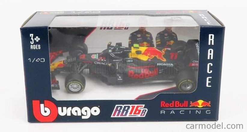 Bburago Red bull F1 Rb16b Honda Ra620h Team Aston Martin N 11 1:43, tmavomodrá