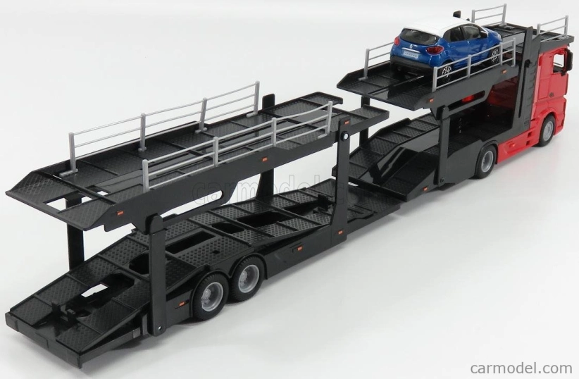 Bburago Mercedes benz Actros 2 2545 Truck Car Transporter 2016 + Renault Captur 1:43