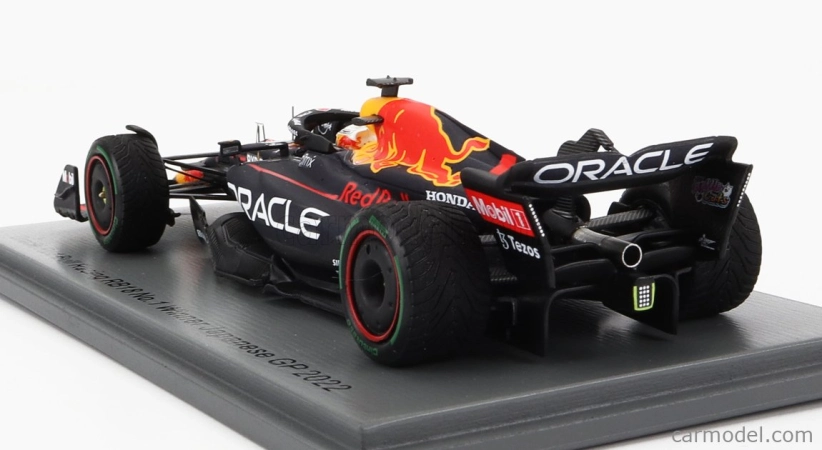 Spark-model Red bull F1  Rb18 Team Oracle Red Bull Racing N 1 Winner Japan Gp With Pit Board World Champion 2022 Max Verstappen 1:43 Matná Modrá Žlutá Červená
