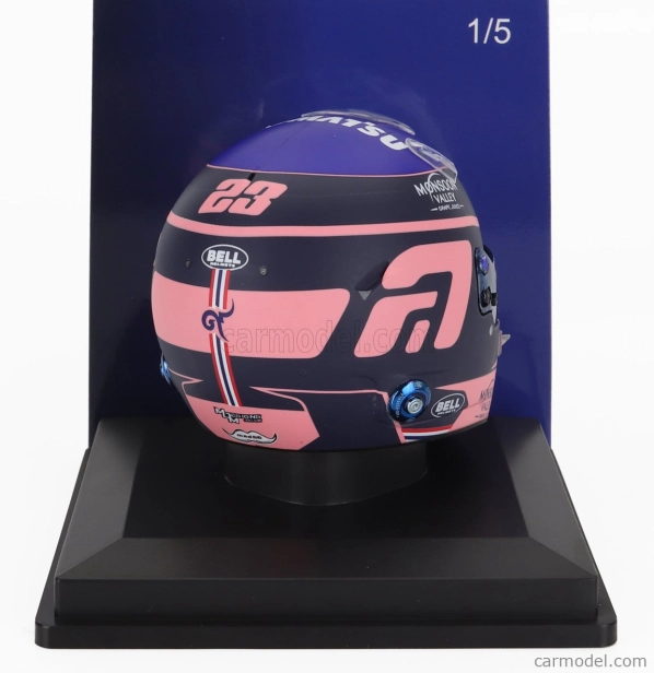 Spark-model Bell helmet Casco Helmet F1 Alexander Albon Team Williams Racing N 23 Season 2024 1:5 Modrá Růžová