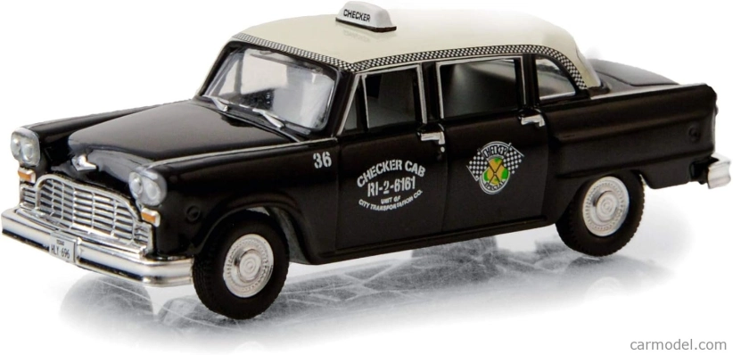 Greenlight Checker Marathon Taxi Dallas 1973 1:64 čierna