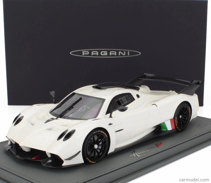 Bbr-models Pagani Huayra R 2021 - Con Vetrina - With Showcase 1:18 Bianco Benny - Bílá Černá
