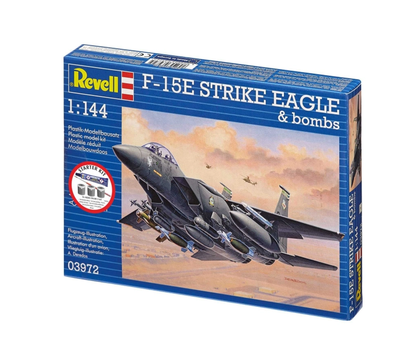 Revell McDonnell F-15E Strike Eagle a bomby (1:144) (štartovacia súprava)
