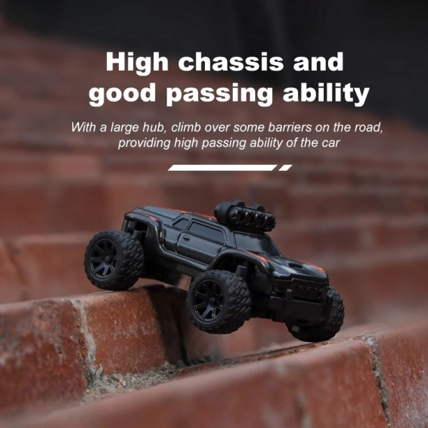 Turbo Racing 1/76 Off-Road RC Car RTR (šedá s oranžovým pruhem)