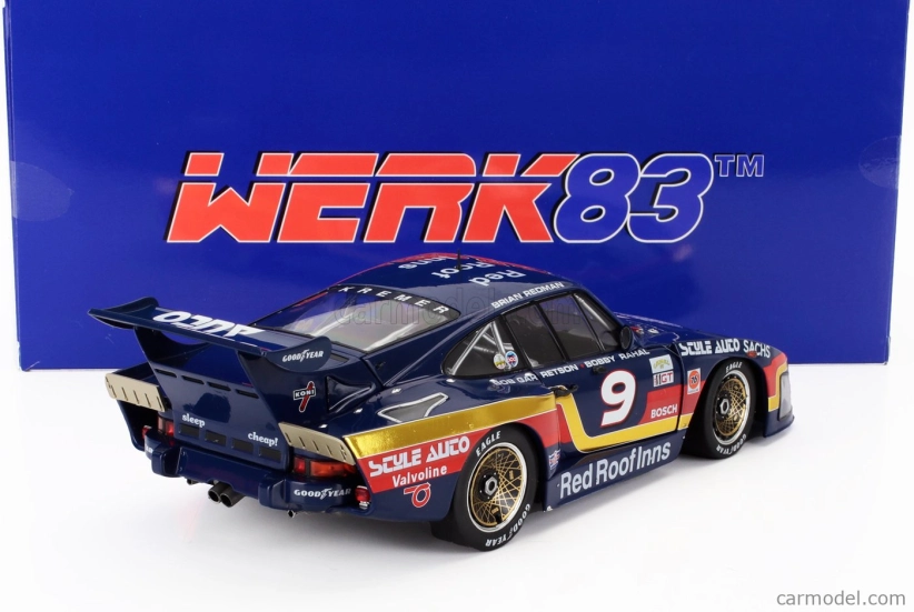 Werk83 Porsche 935 K3 3.2l Twin Turbo Team Garretson N 9 Winner 24h Daytona 1981 Bob Garretson - Bobby Rahal - Brian Redman 1:18 Modrá Zlatá Červená