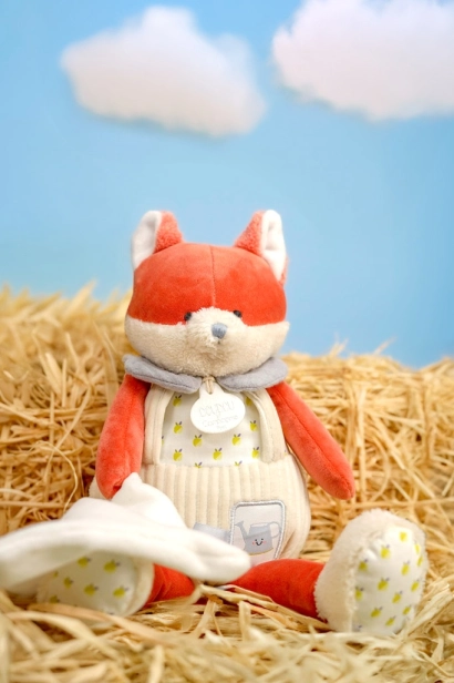 Doudou Darčeková sada Plyšová líška Romarin s dekou 28 cm