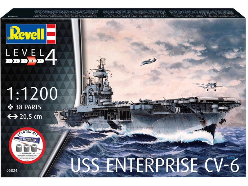 Revell USS Enterprise CV-6 (1:1200) (štartovacia súprava)