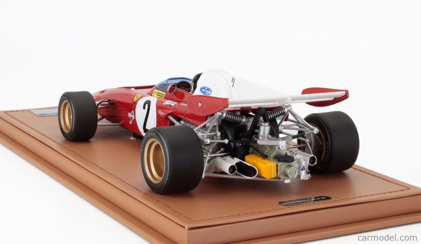 Tecnomodel Ferrari F1 312b2 N 2 Zandvoort Gp (s figúrkou pilota) 1971 Jacky Ickx - Con Vetrina - s vitrínou 1:18 červená biela