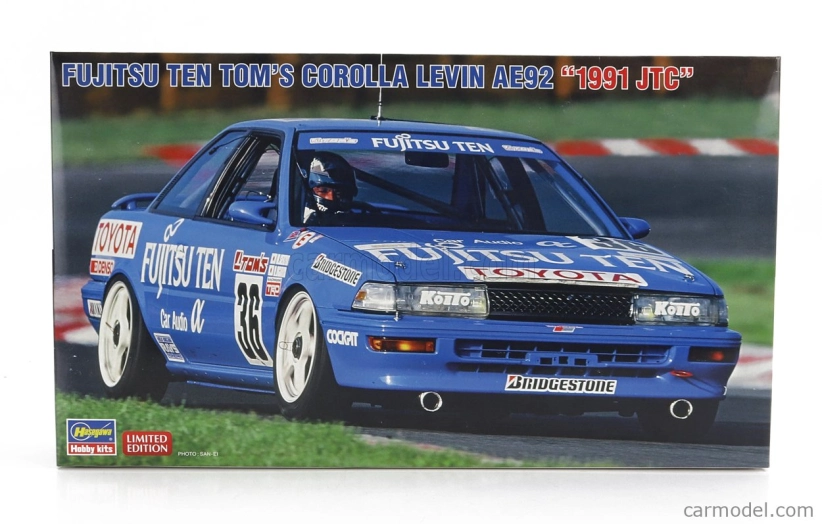 Hasegawa Toyota Corolla Levin Ae92 Team Fujitsu Ten N 36 Jtc Sezóna 1991 H.hogawa 1:24 /