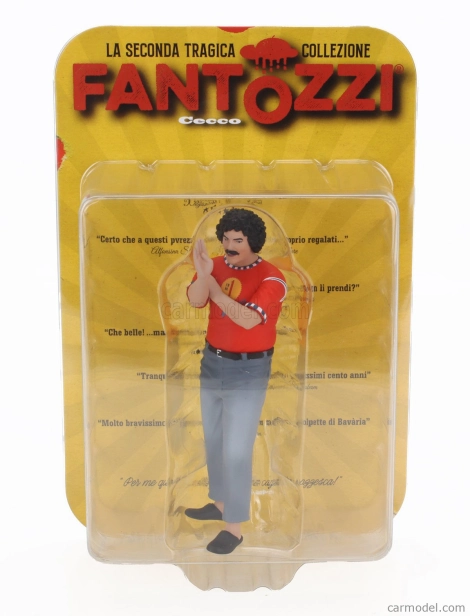 Nekonečná socha Figúrky Fantozzi - Cecco - Lo Scfilatino Specialo 1:18 Červená sivá