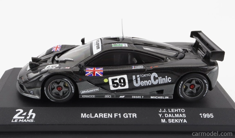Edicola Mclaren F-1 Gtr Bmw V12 Team Kokusai Kaihatsu Racing N 59 Winner 24h Le Mans 1995 Y.dalmas - M.sekiya - J.j.lehto 1:43 Dark Grey Met