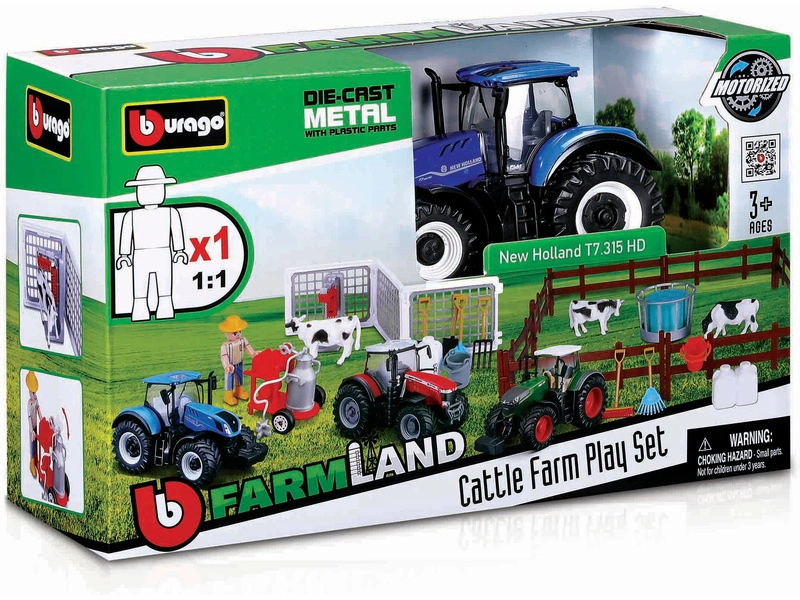 Bburago Fendt Set Farm Landt 1050 Vario Tractor 2016 1:50 Různé