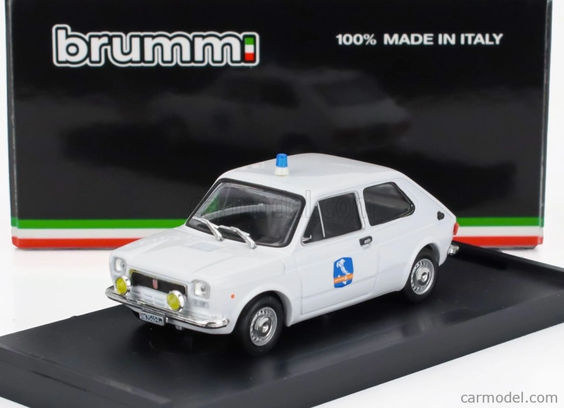 Brumm Fiat 127 1-series Societa' Autostrade Como-chiasso 1971 1:43 Biela