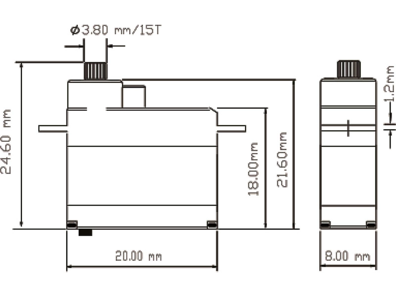 Robbe servo FS 138X HV 3.4kg.cm 0.043s/60° MG 15T-Mini