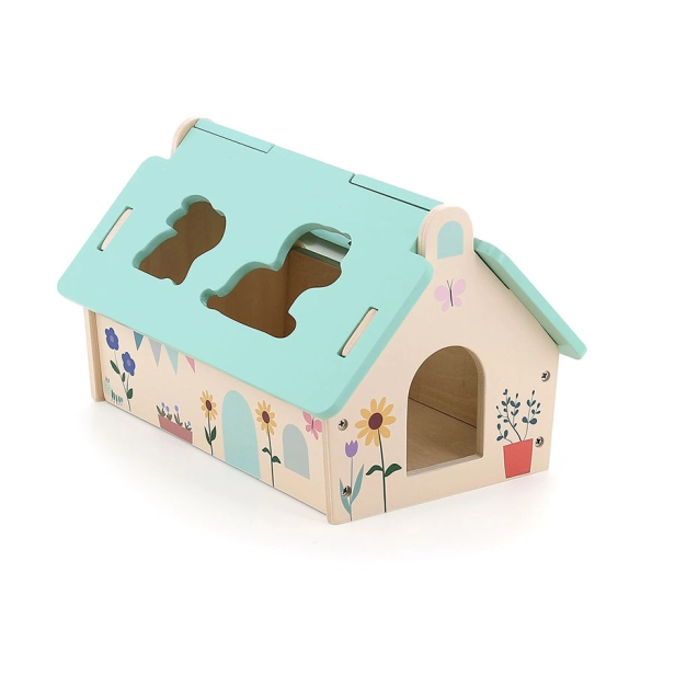 Vilac Dřevěná vkládačka Domeček pro zvířátka Sarah Betz