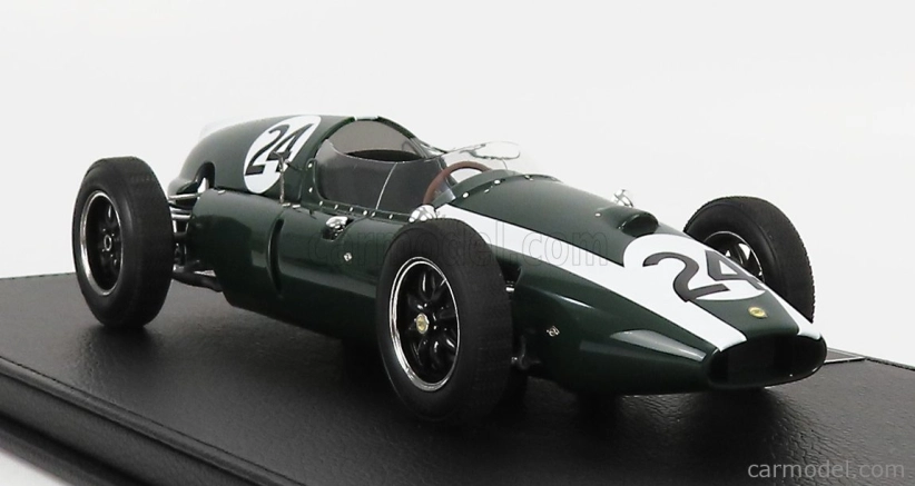 Gp-replika Cooper F1 T51 Climax Team Cooper Car Company N 24 Winner Monaco Gp Jack Brabham 1959 World Champion - Con Vetrina - s vitrínou 1:18 Green White