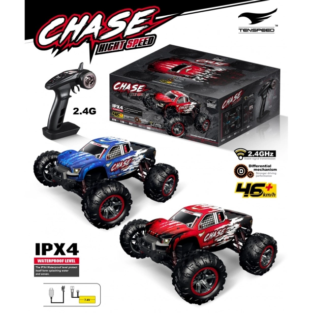 RC auto S-idee Monster truck, modrá
