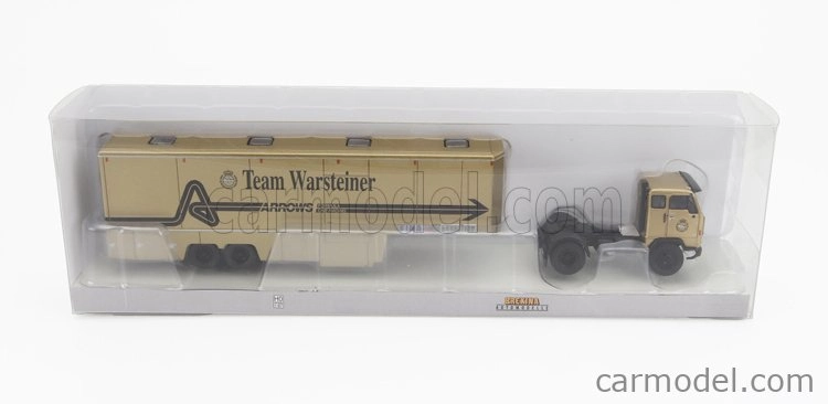 Brekina plast Volvo F89 Truck Car Transporter Team F1 Warsteiner Arrows 1977 1:87 Gold
