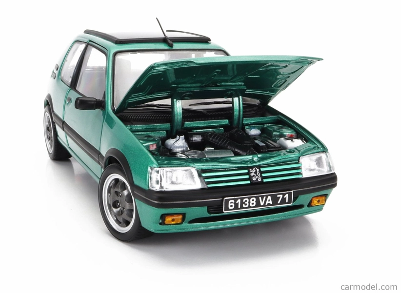 Norev Peugeot 205 1.9 Gti Griffe so strešným oknom 1991 1:18 Zelená