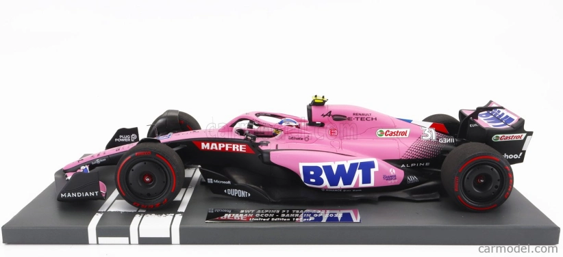 Minichamps Renault F1 A522 Team Alpine Bwt N 31 7th Bahrain Gp 2022 Esteban Ocon 1:18 Pink