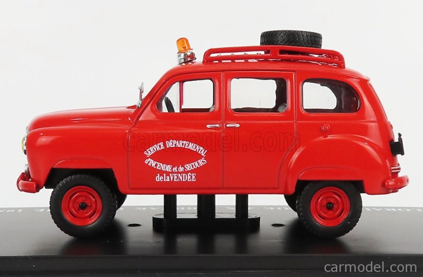 Edicola Renault Colorale Pompiers Break 4x4 Service Departemental D'incendie Et De Secours De La Vendee 1955 1:43 Red