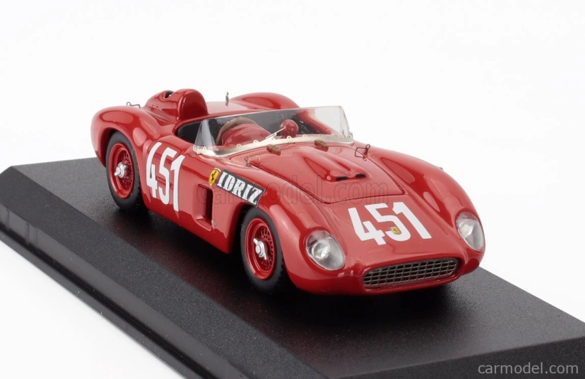 Umelecký model Ferrari 500tr Spider N 451 Víťaz triedy Mille Miglia 1957 Gino Munaron 1:43 Červená