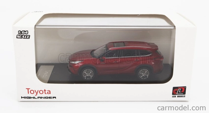 LCD model Toyota Highlander 2022 1:64 Červená