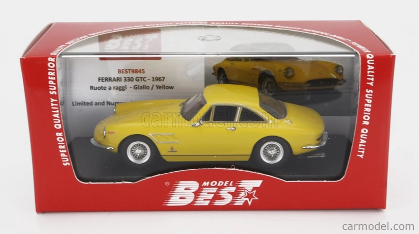Najlepší model Ferrari 330 Gtc Coupe 1967 - Ráfiky - Cerchio A Raggio 1:43 Yellow