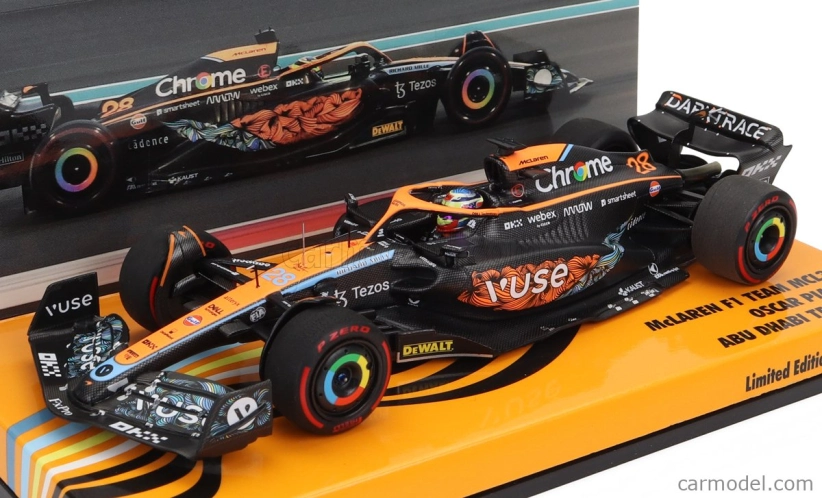 Minichamps Mclaren F1 Mcl36 Mercedes Team Mclaren N 28 Test Abu Dhabi 2022 Oscar Piastri 1:43 oranžová čierna