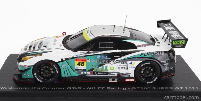 Spark-model Nissan Gt-r Team Nilzz Racing N 48 Gt300 Class Super Gt 2023 T.ida - Y.tanaka - T.sanada 1:43 Bielo-zelená