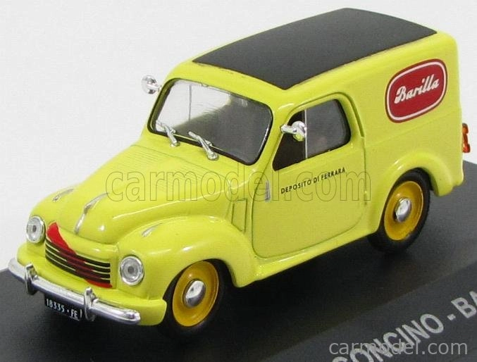 Edicola Fiat 500c Furgoncino Van Barilla 1951 1:43 Žltá